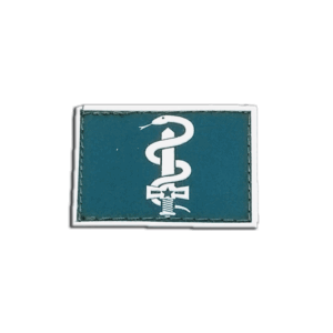 Médico gola Exército emborrachado verde com branco