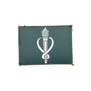 Veterinário Gola Exército emborrachado verde com branco