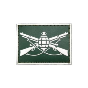 Infantaria Gola Exército emborrachado verde com branco
