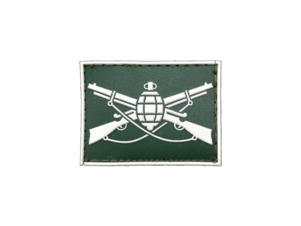 Infantaria Gola Exército emborrachado verde com branco