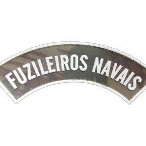 Tarjeta Fuzileiros Navais emborrachada, camuflada/cinza, fecho de contato. cód. 110C