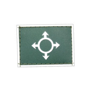 Comunicação Gola Exército emborrachado verde com branco. cód. 55V