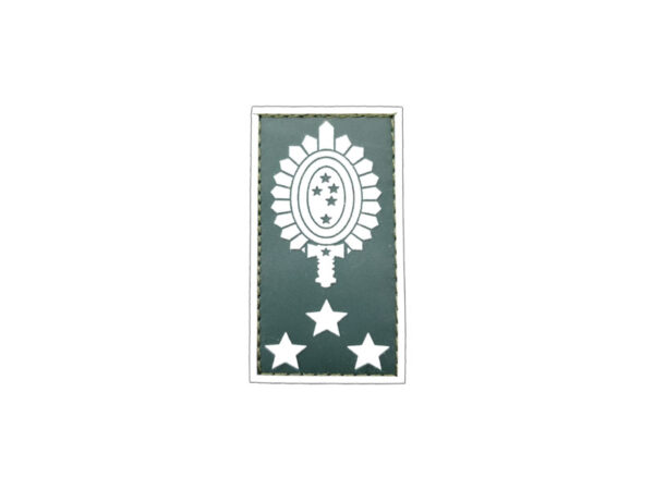 Insígnia de General de Divisão, emborrachada verde/branco
