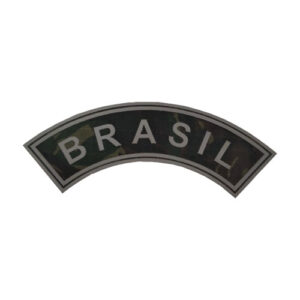 TARJETA SEMICIRCULAR EMBORRACHADA BRASIL CAMUFLADA COM CINZA.