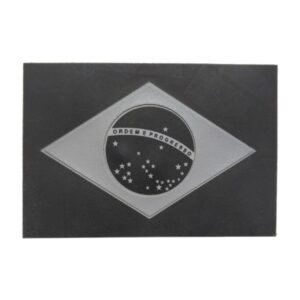 Bandeira do Brasil, emborrachada, preta e cinza