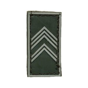 Divisa de 1º Sargento PM, emborrachado, preto com cinza