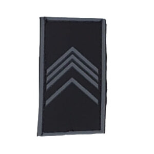 Divisa de 2º Sargento, emborrachada, preto com cinza, Cód. 10P