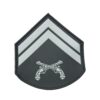 Divisa braço Cabo Polícia Militar, emborrachada, par, preta/cinza, fecho de contato - cód. 2018PC