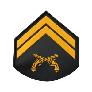 Divisa braço Cabo Polícia Militar, emborrachada, par, preta/laranja, fecho de contato - cód. 2018PL