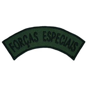 Tarjeta forças especiais bordado, verde com preto, cód. bk4808