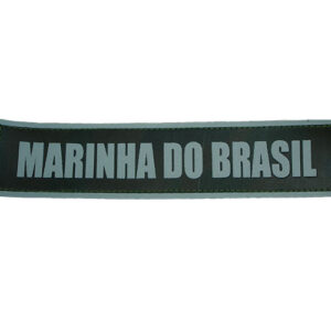 TAREJTA DE IDENTIFICAÇÃO EMBORRACHADA MARINHA DO BRASIL, PRETA E CINZA, CÓD. BK 998